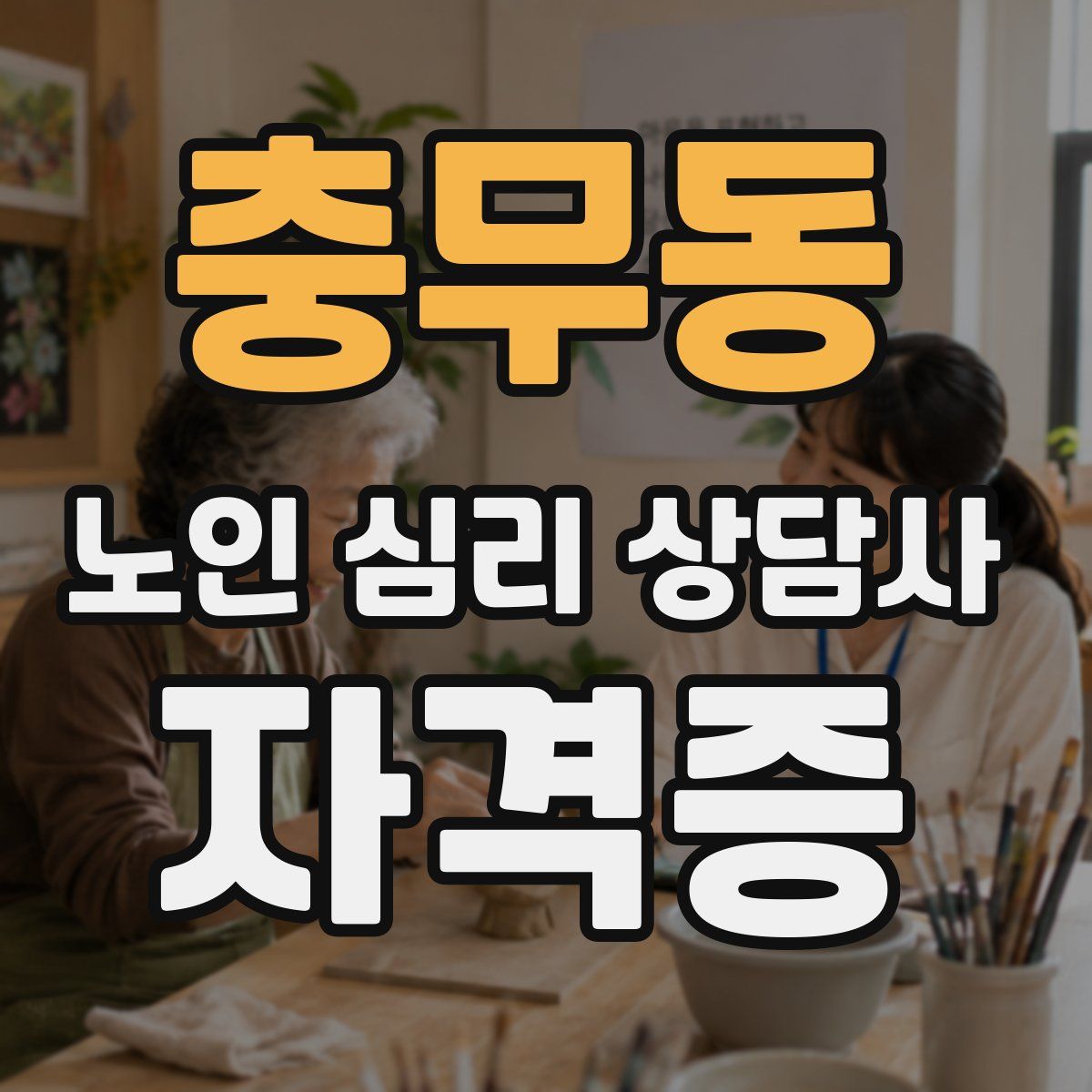 충무동 노인 심리 상담사 자격증