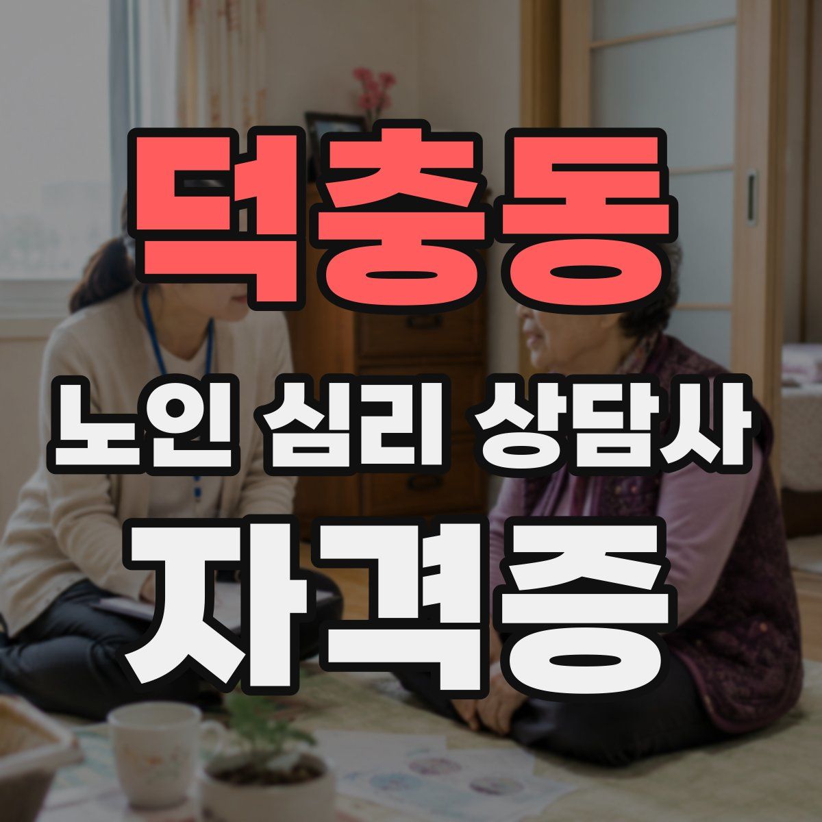 덕충동 노인 심리 상담사 자격증