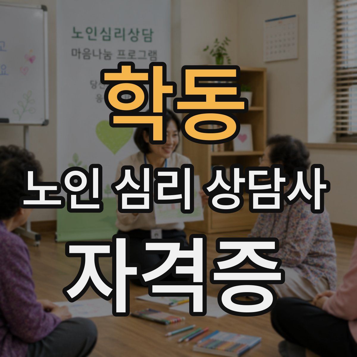 학동 노인 심리 상담사 자격증