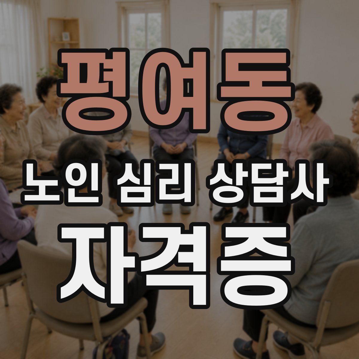 평여동 노인 심리 상담사 자격증