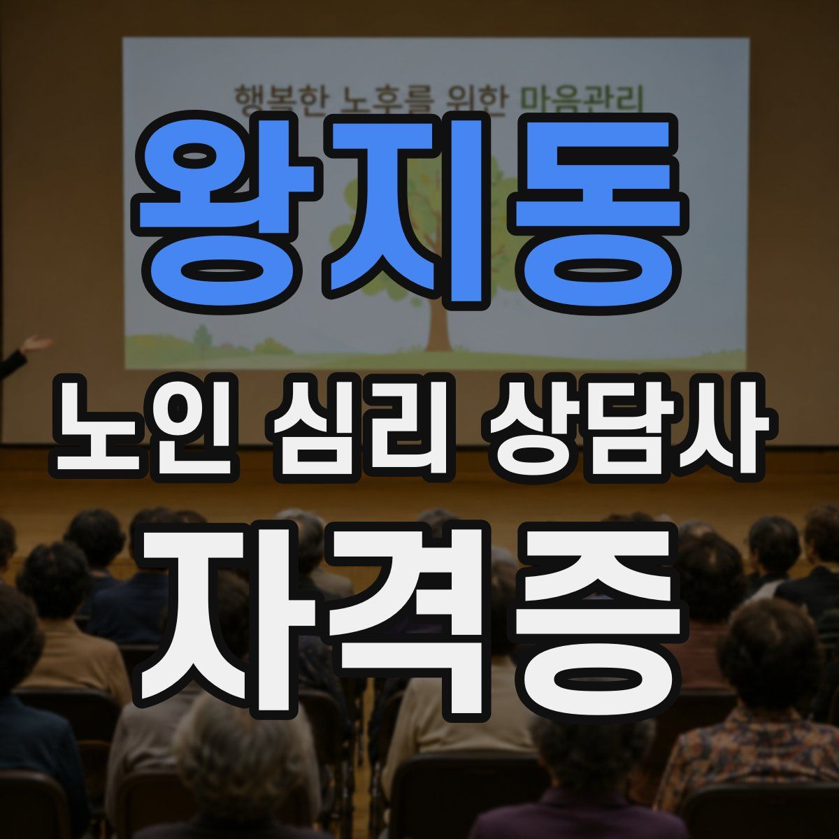 왕지동 노인 심리 상담사 자격증