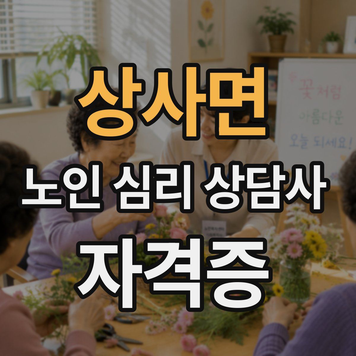 상사면 노인 심리 상담사 자격증