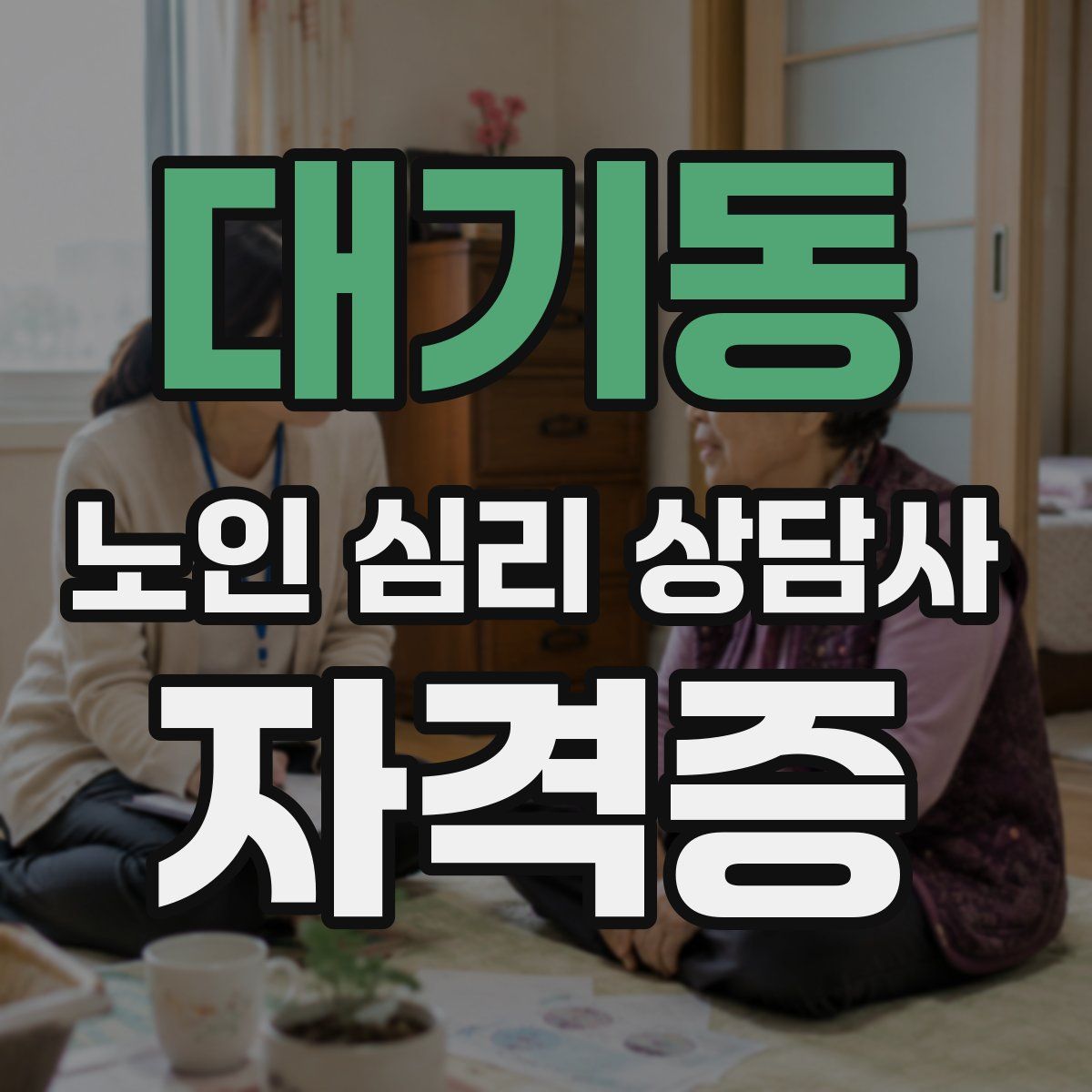 대기동 노인 심리 상담사 자격증