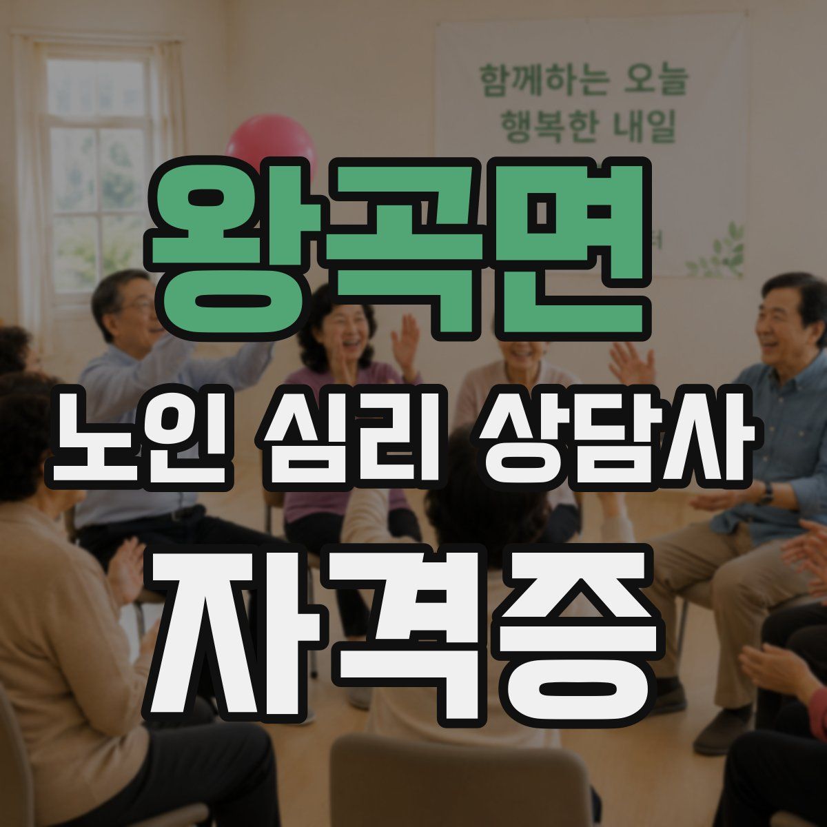 왕곡면 노인 심리 상담사 자격증