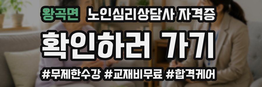 왕곡면 노인 심리 상담사 자격증