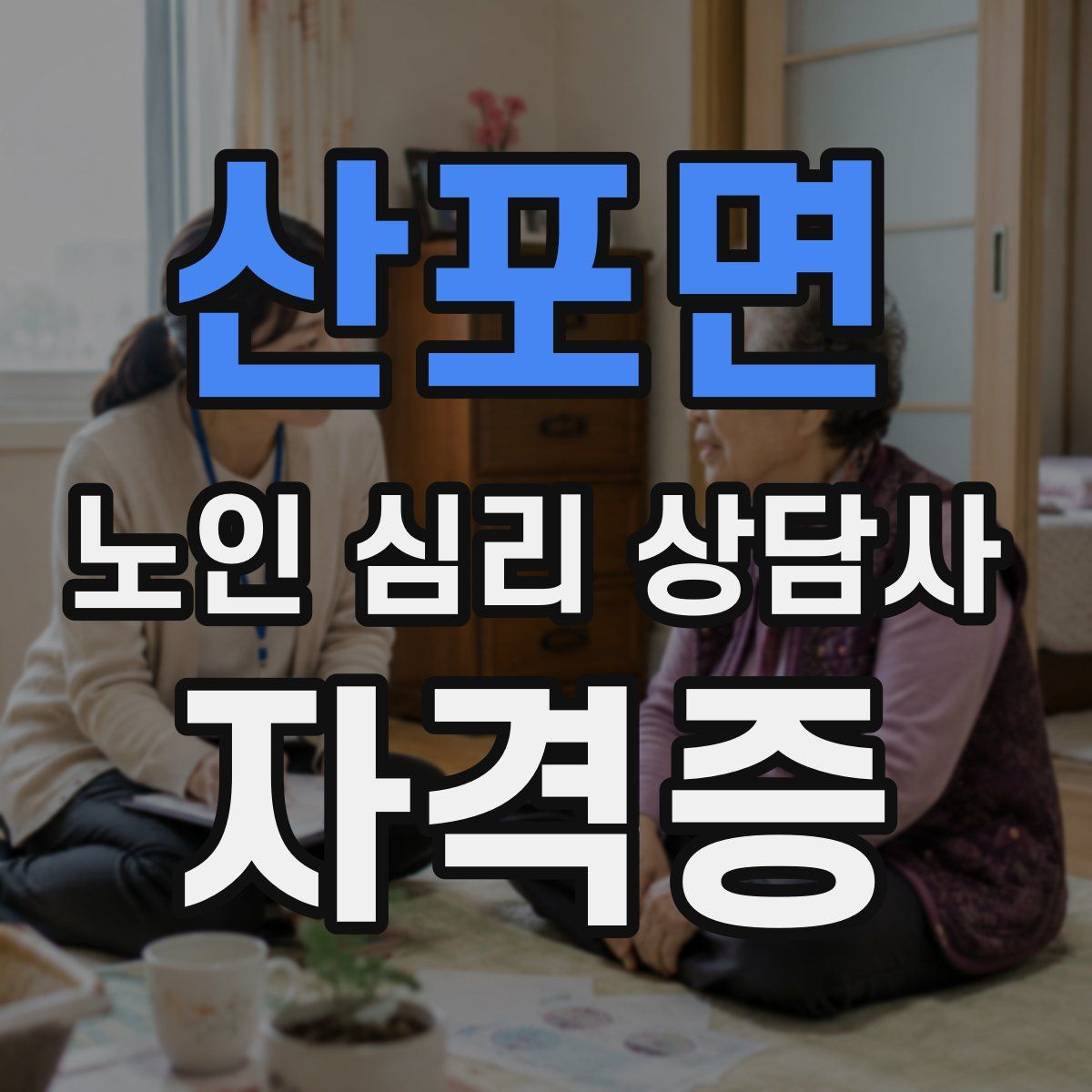 산포면 노인 심리 상담사 자격증