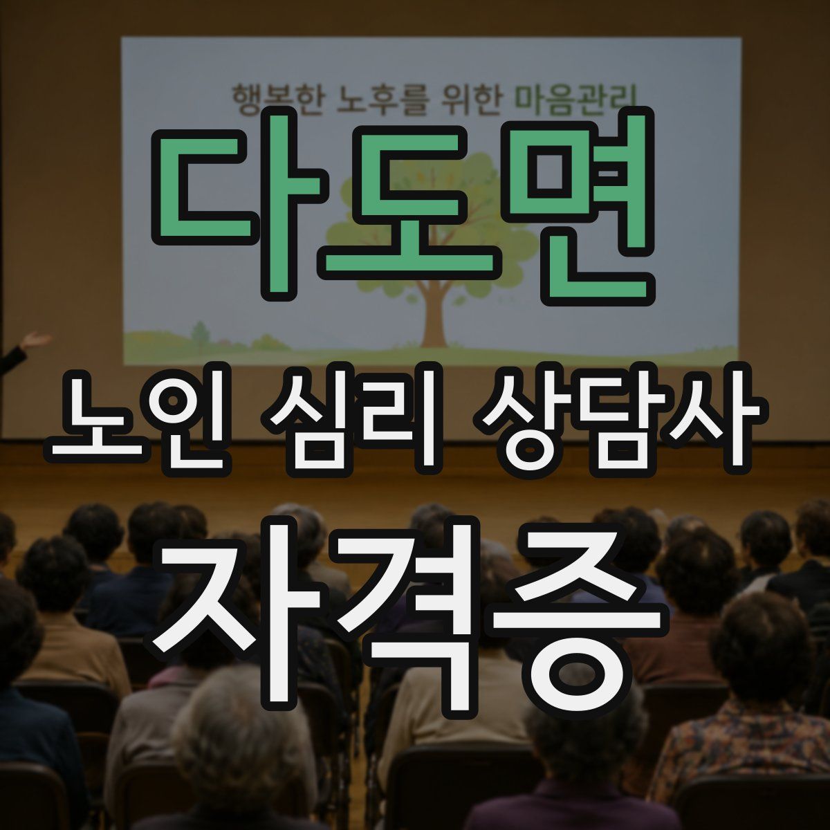 다도면 노인 심리 상담사 자격증