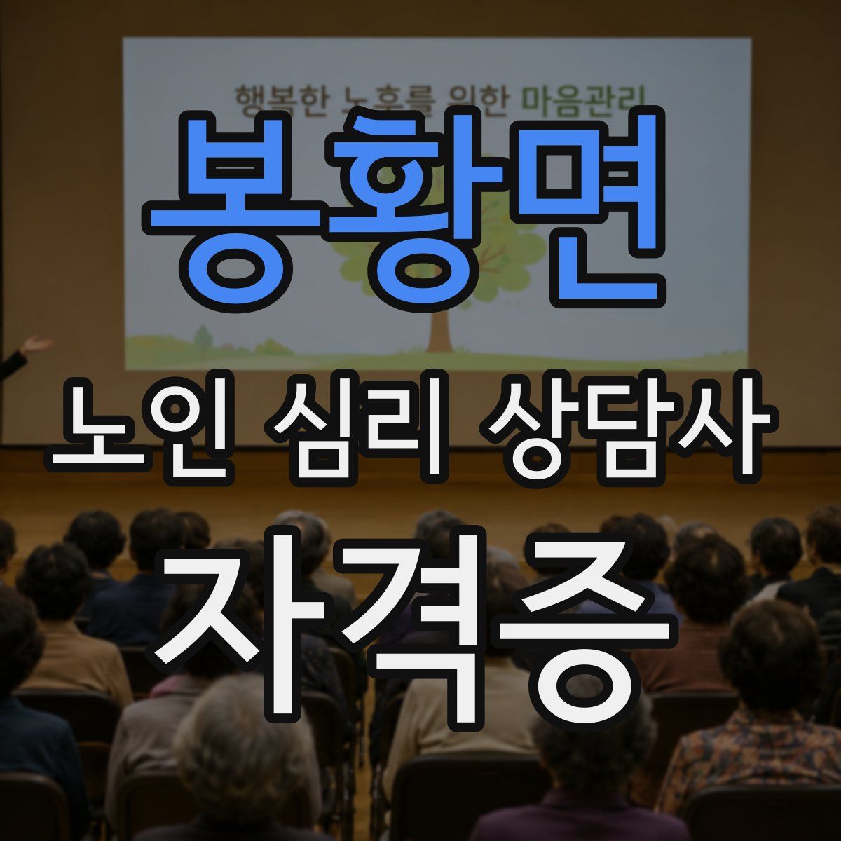 봉황면 노인 심리 상담사 자격증