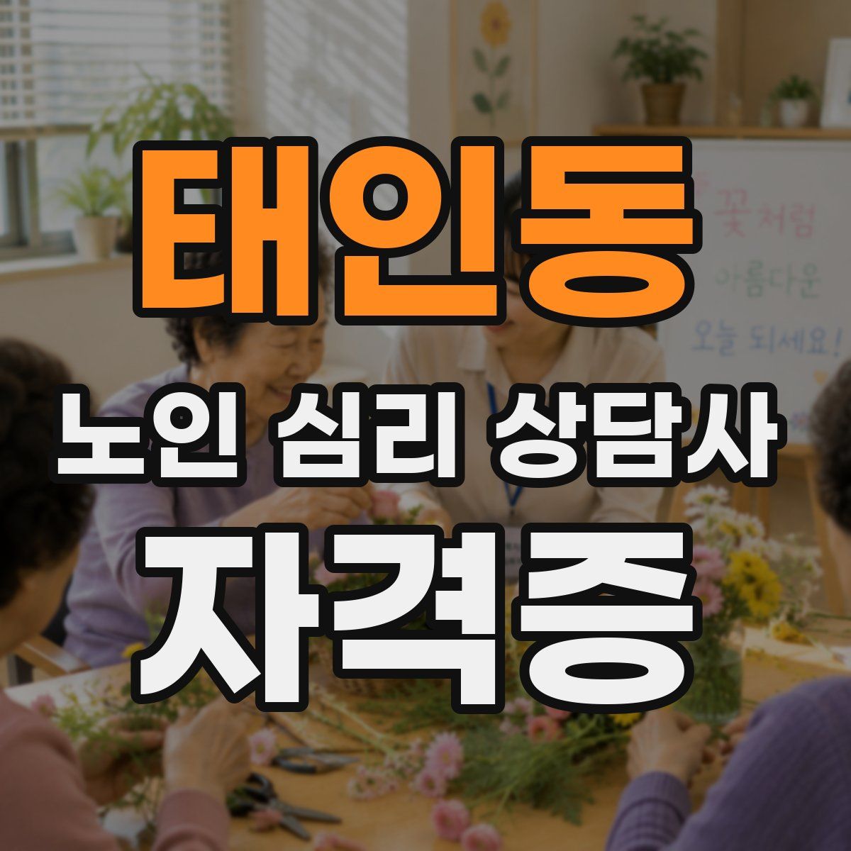 태인동 노인 심리 상담사 자격증