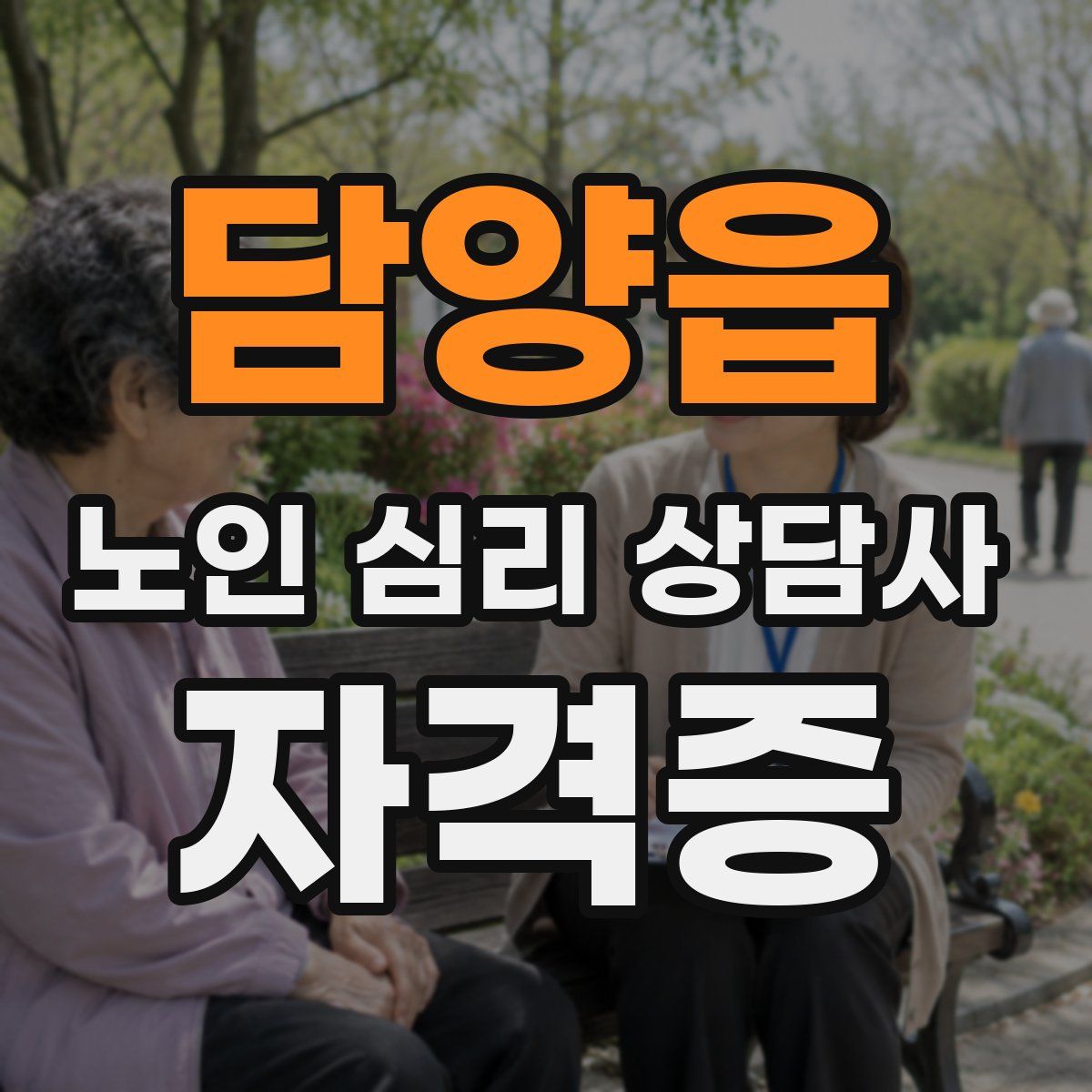 담양읍 노인 심리 상담사 자격증