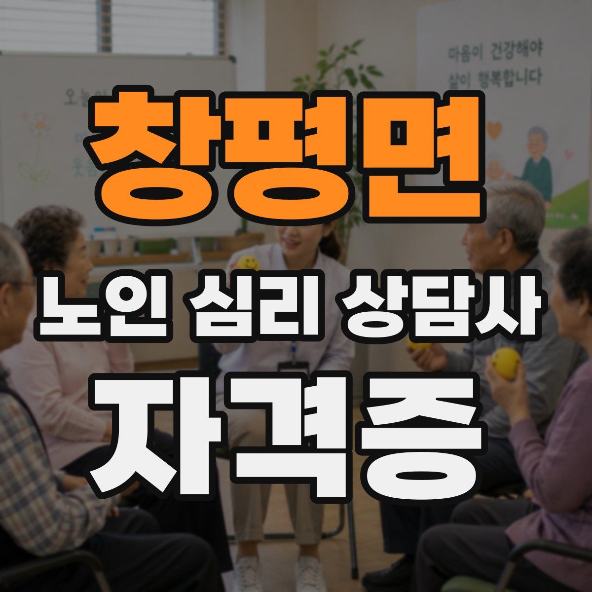 창평면 노인 심리 상담사 자격증