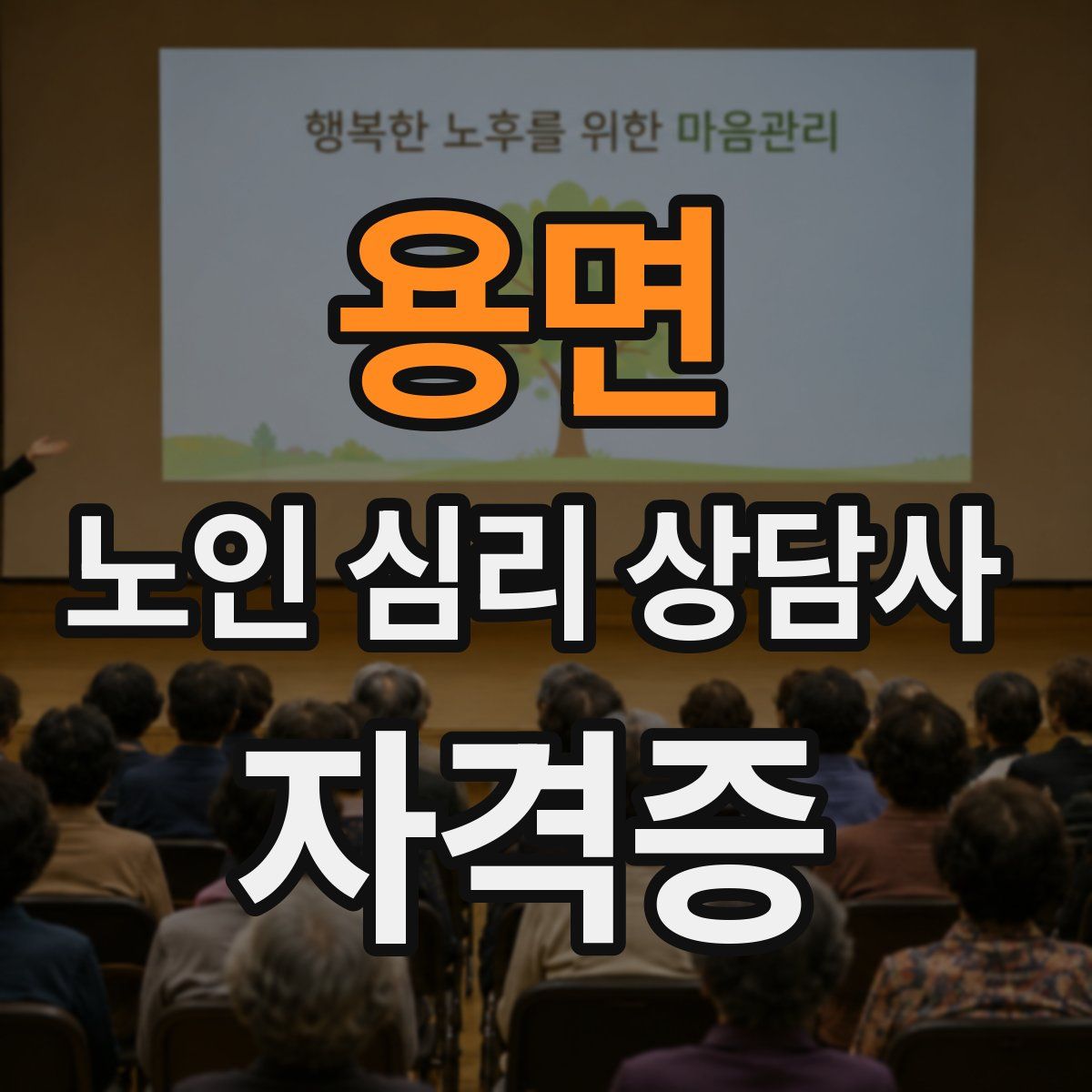 용면 노인 심리 상담사 자격증
