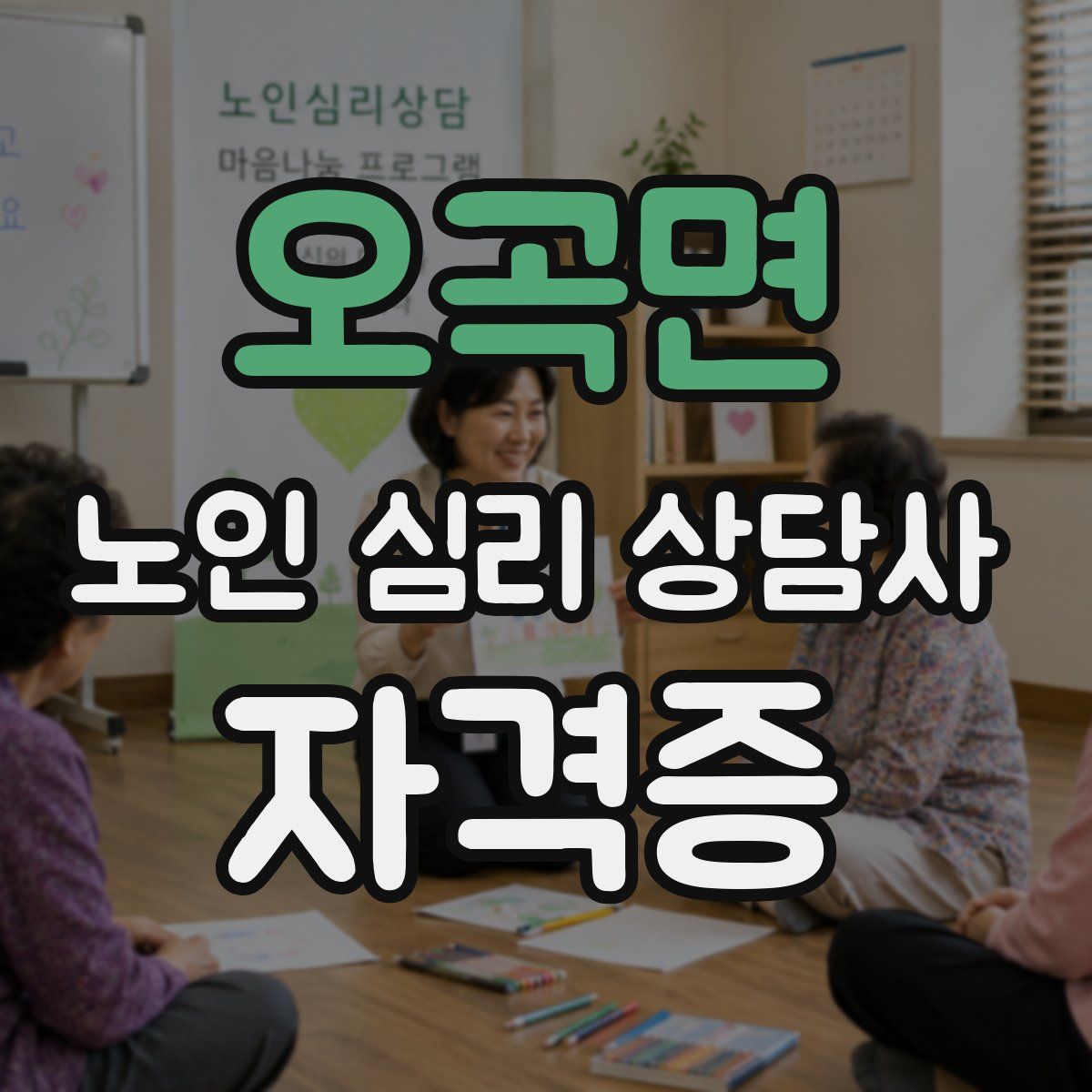 오곡면 노인 심리 상담사 자격증