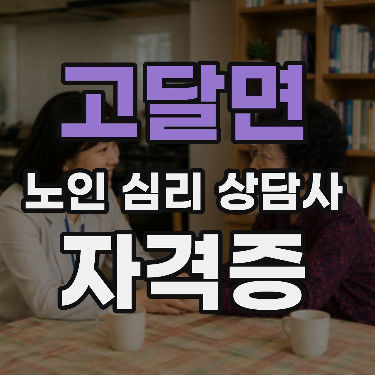 고달면 노인 심리 상담사 자격증