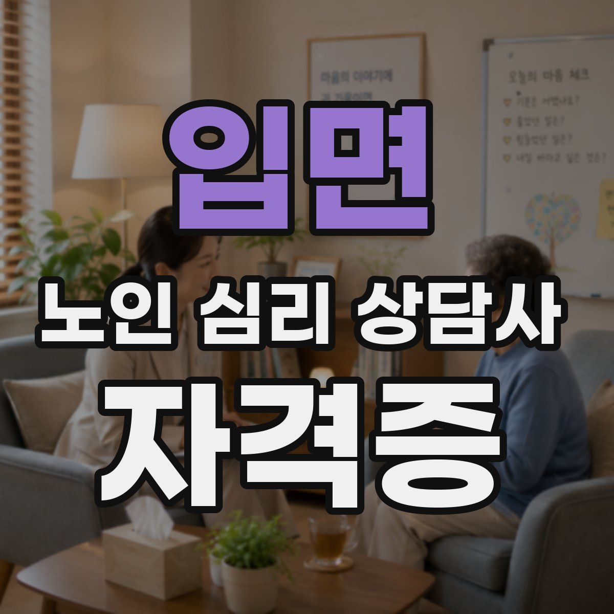 입면 노인 심리 상담사 자격증