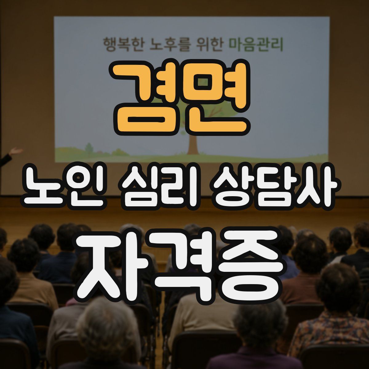 겸면 노인 심리 상담사 자격증