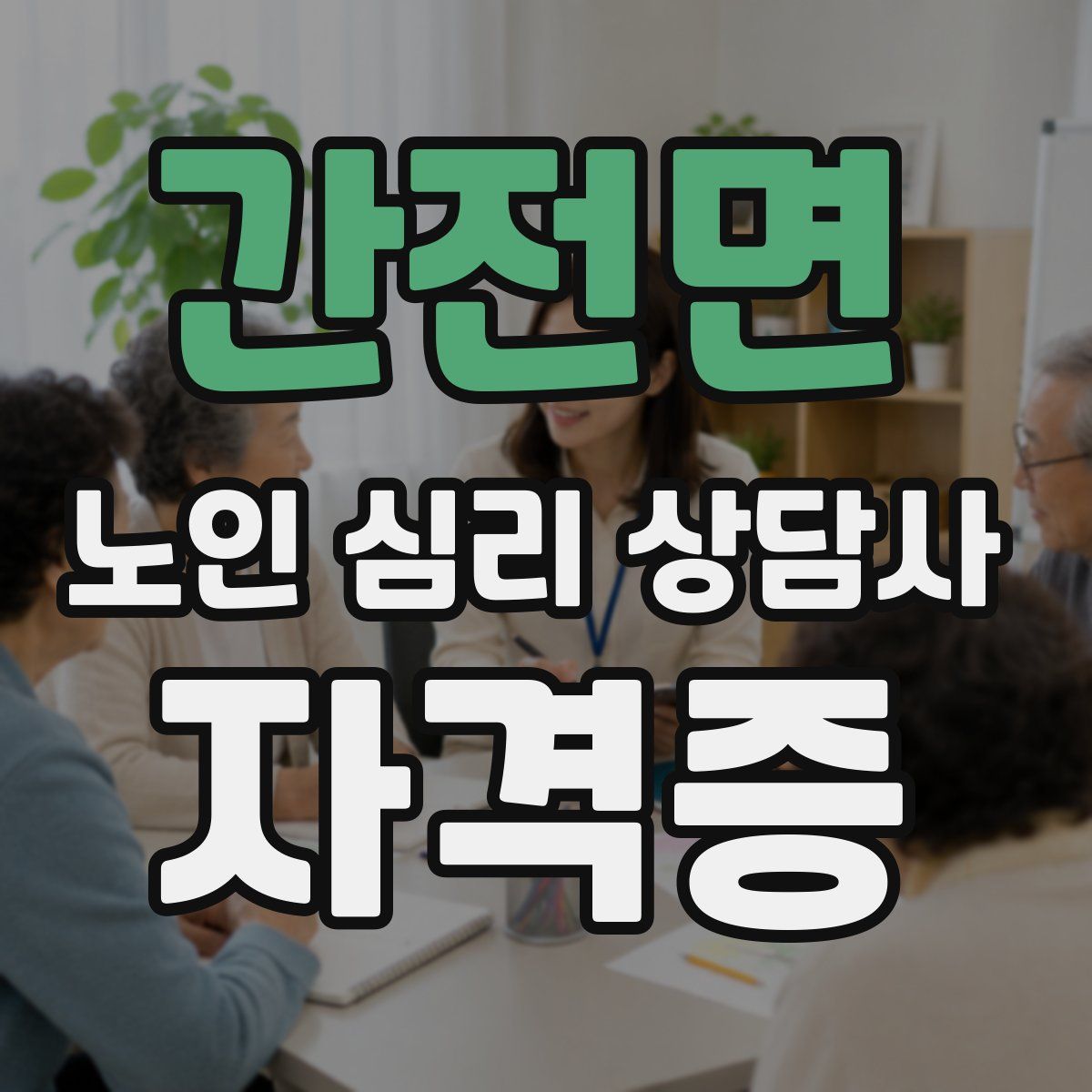간전면 노인 심리 상담사 자격증