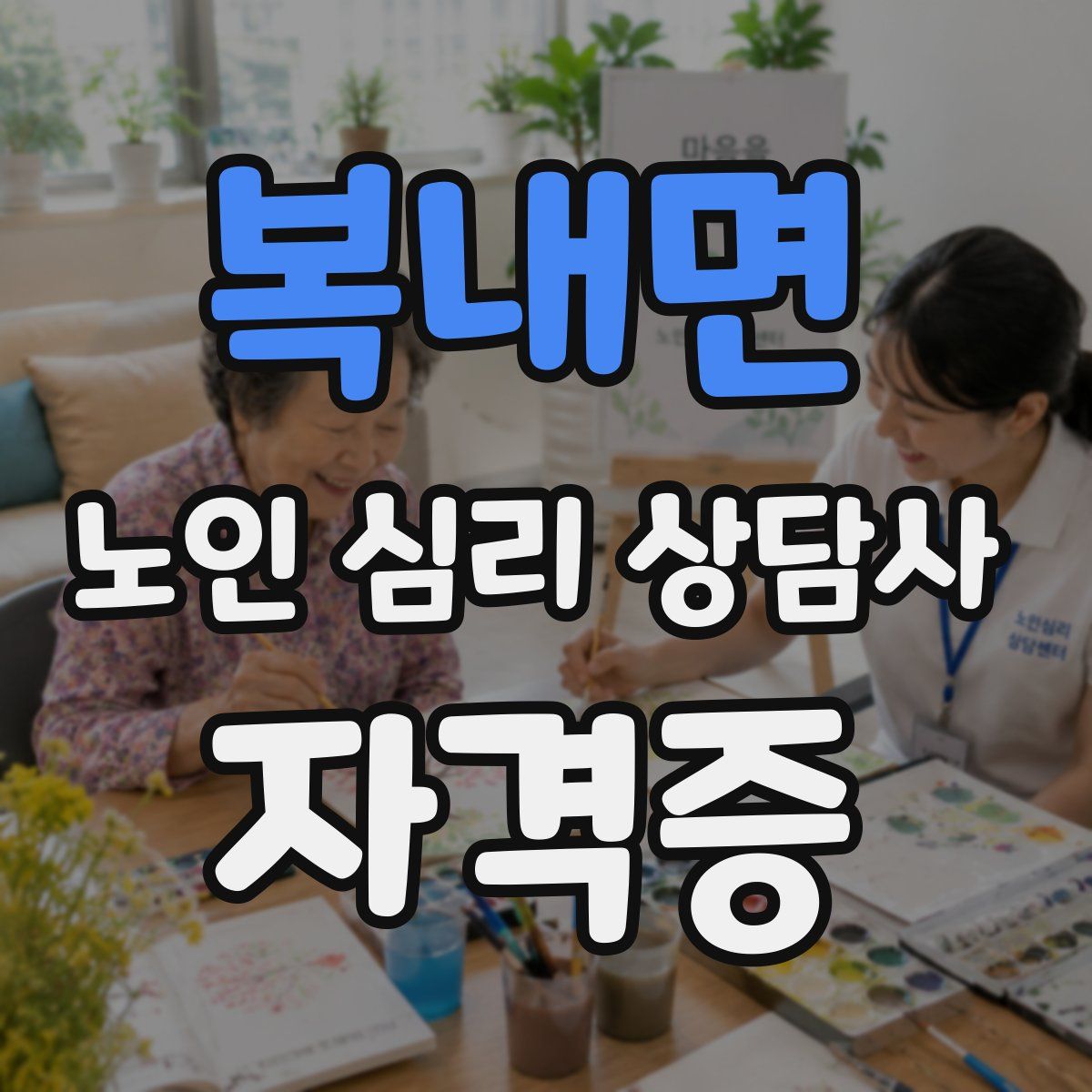 복내면 노인 심리 상담사 자격증