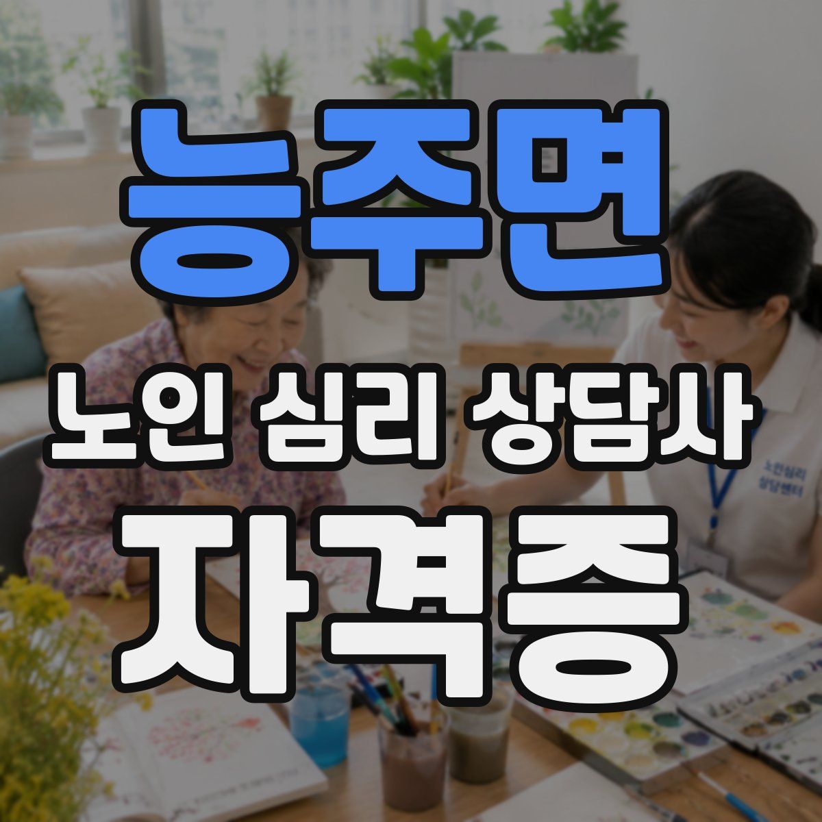 능주면 노인 심리 상담사 자격증
