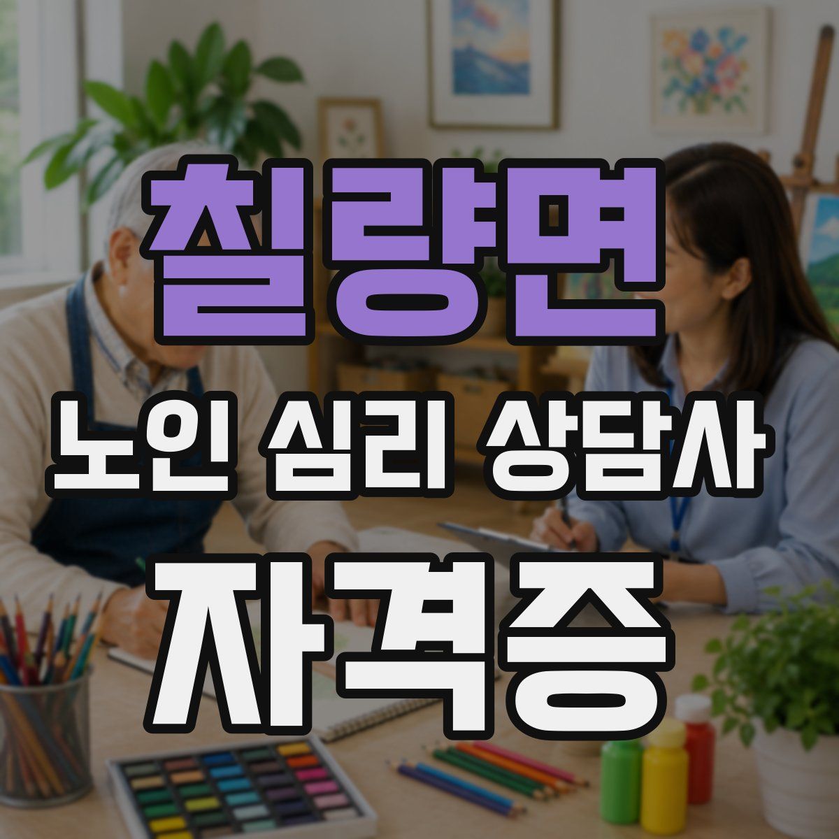 칠량면 노인 심리 상담사 자격증