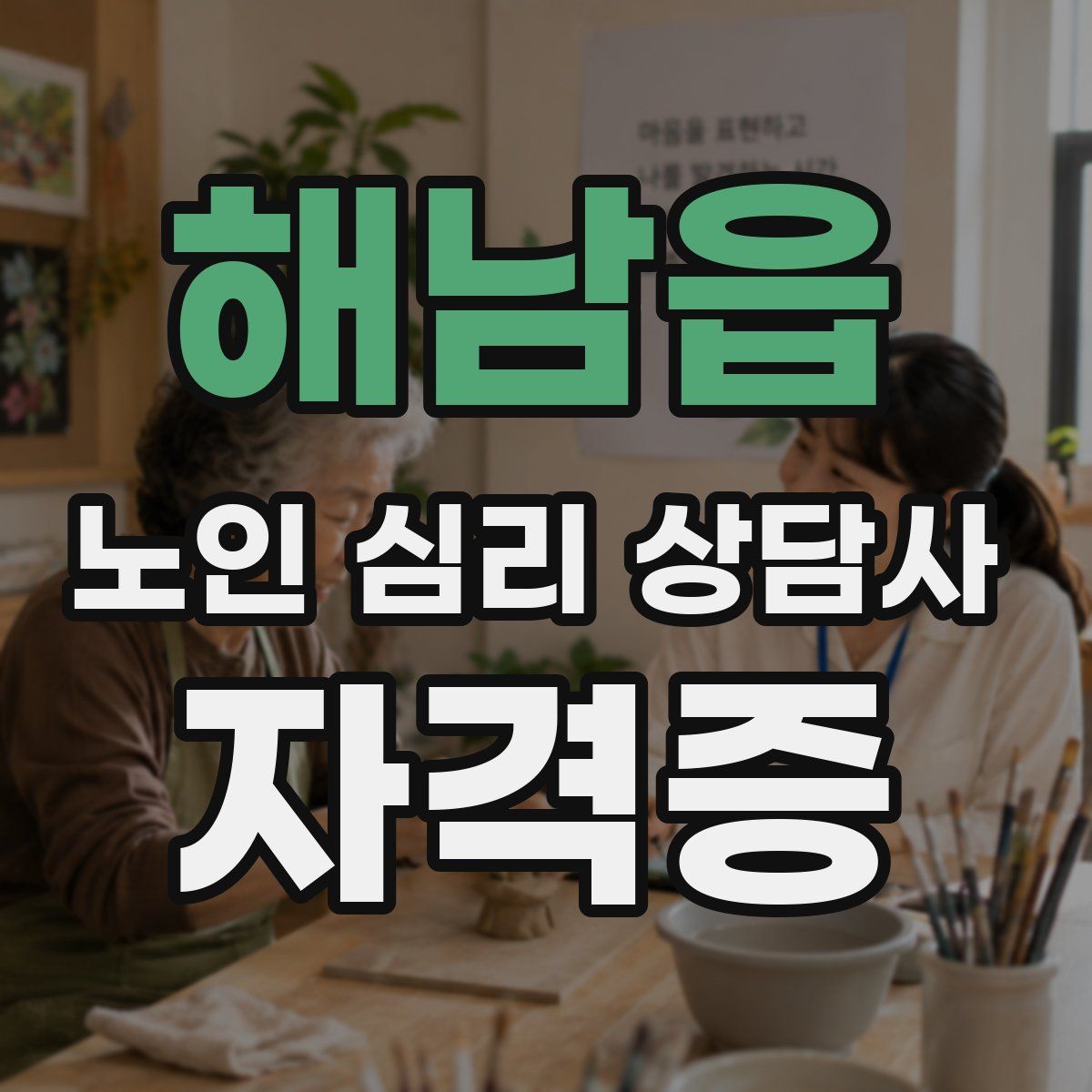 해남읍 노인 심리 상담사 자격증