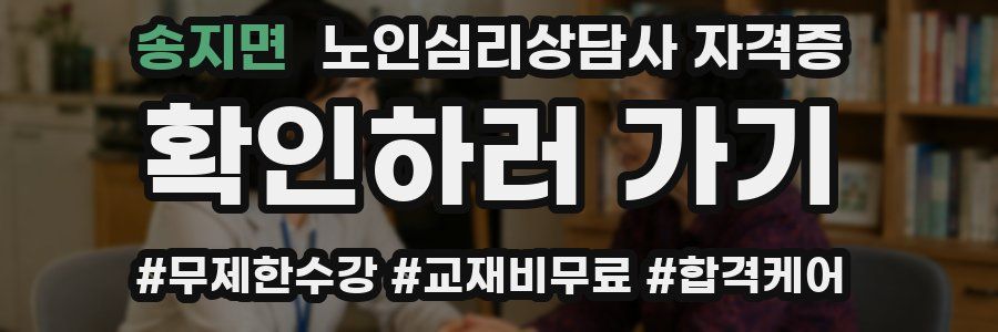 송지면 노인 심리 상담사 자격증