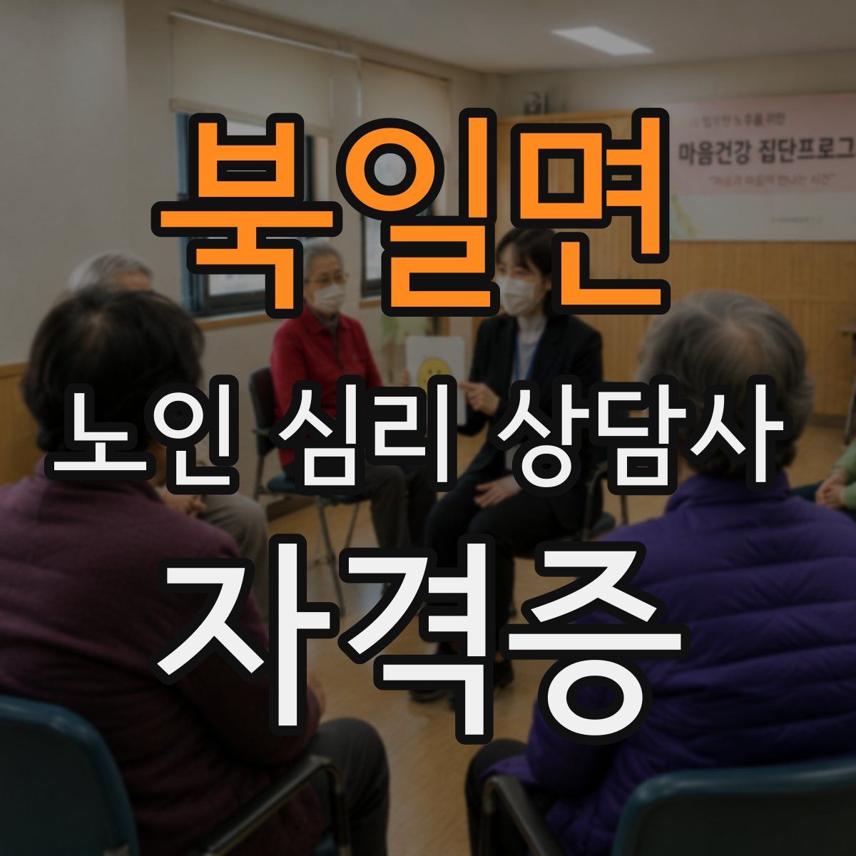 북일면 노인 심리 상담사 자격증