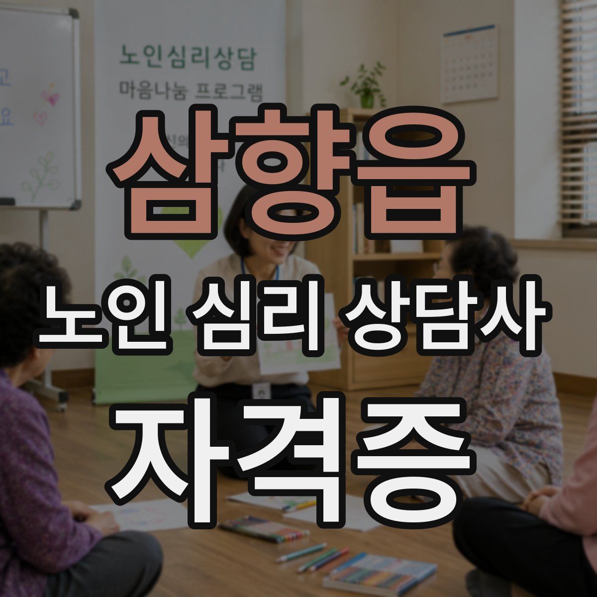 삼향읍 노인 심리 상담사 자격증
