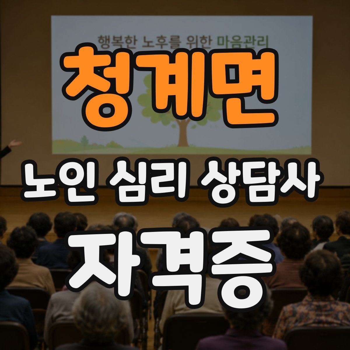 청계면 노인 심리 상담사 자격증
