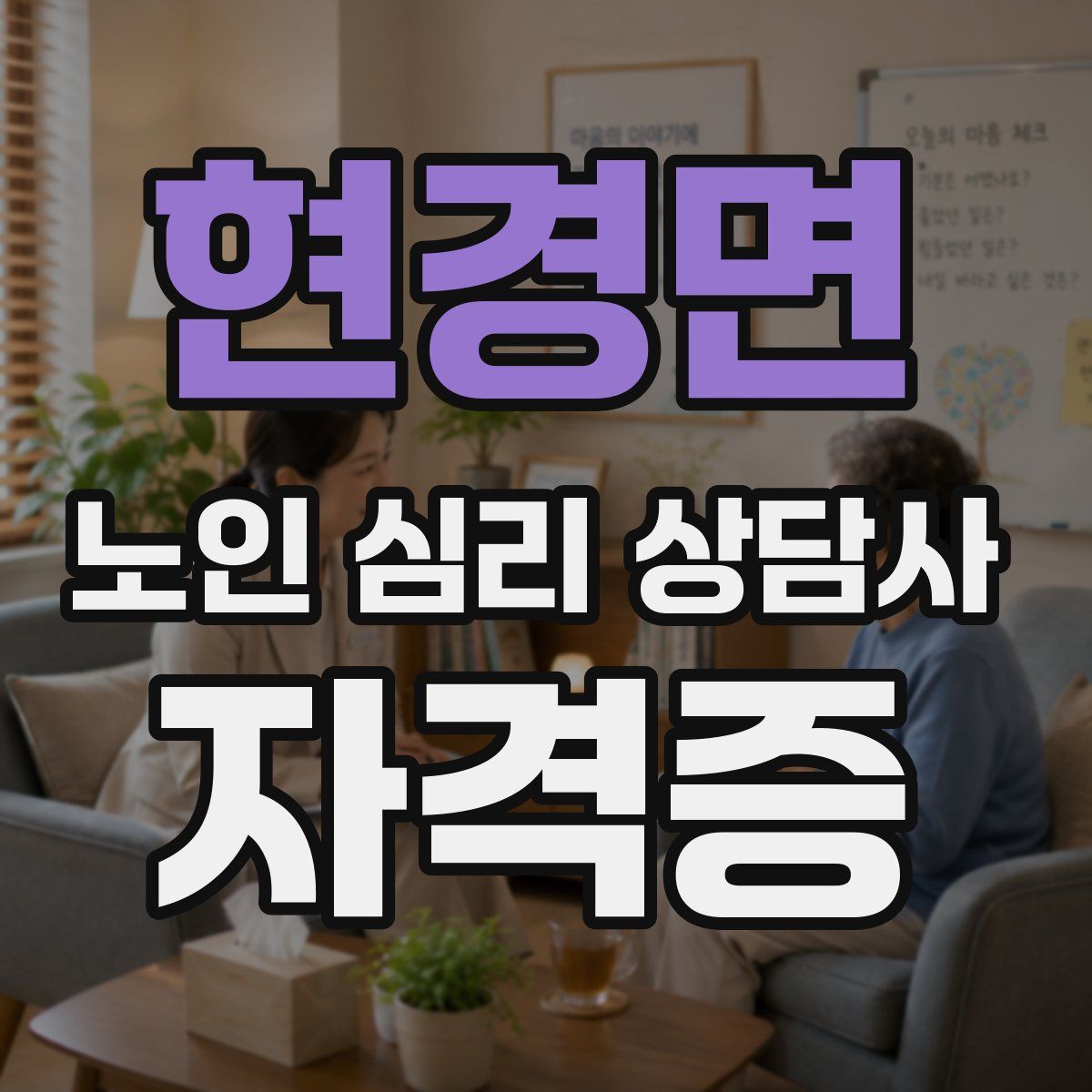현경면 노인 심리 상담사 자격증