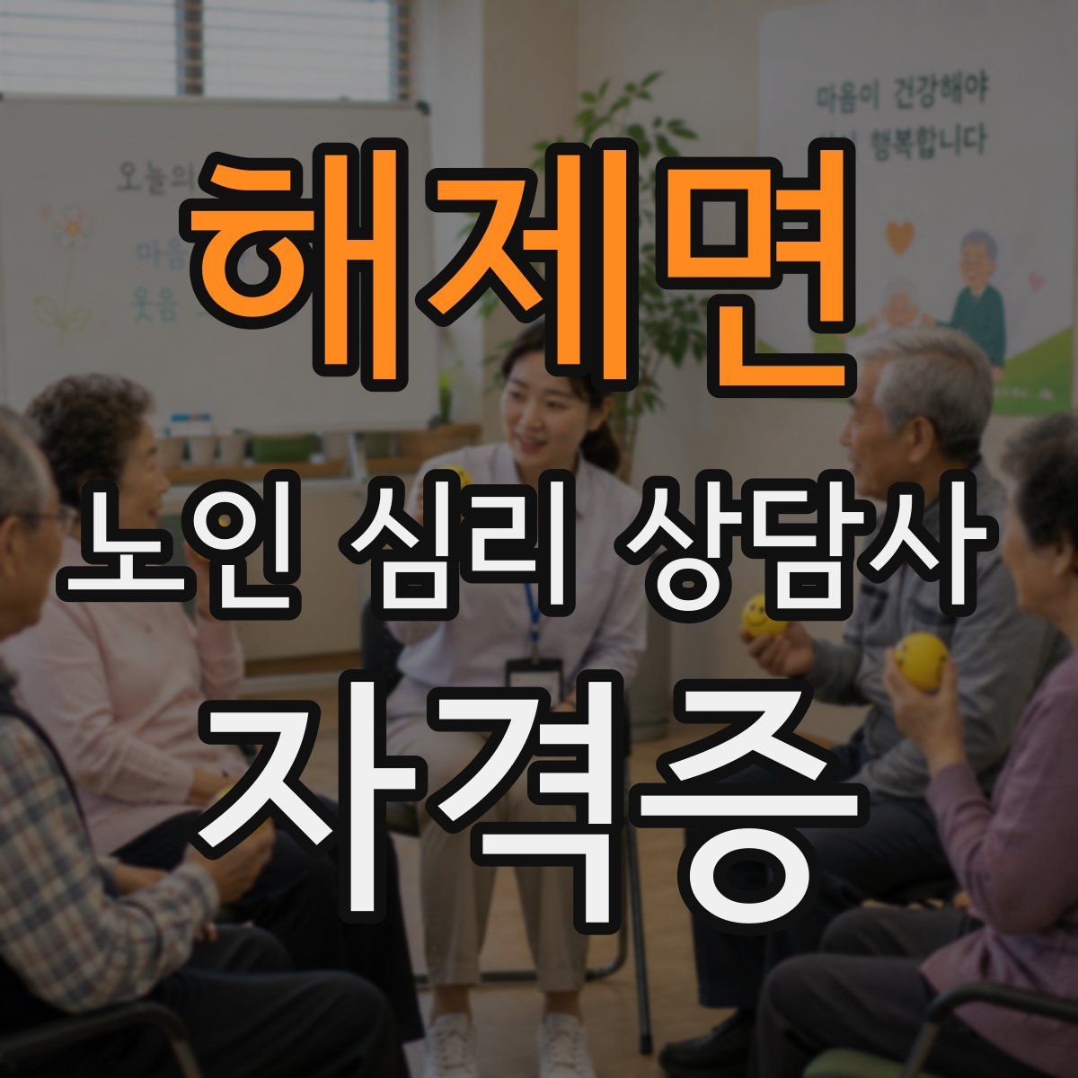 해제면 노인 심리 상담사 자격증