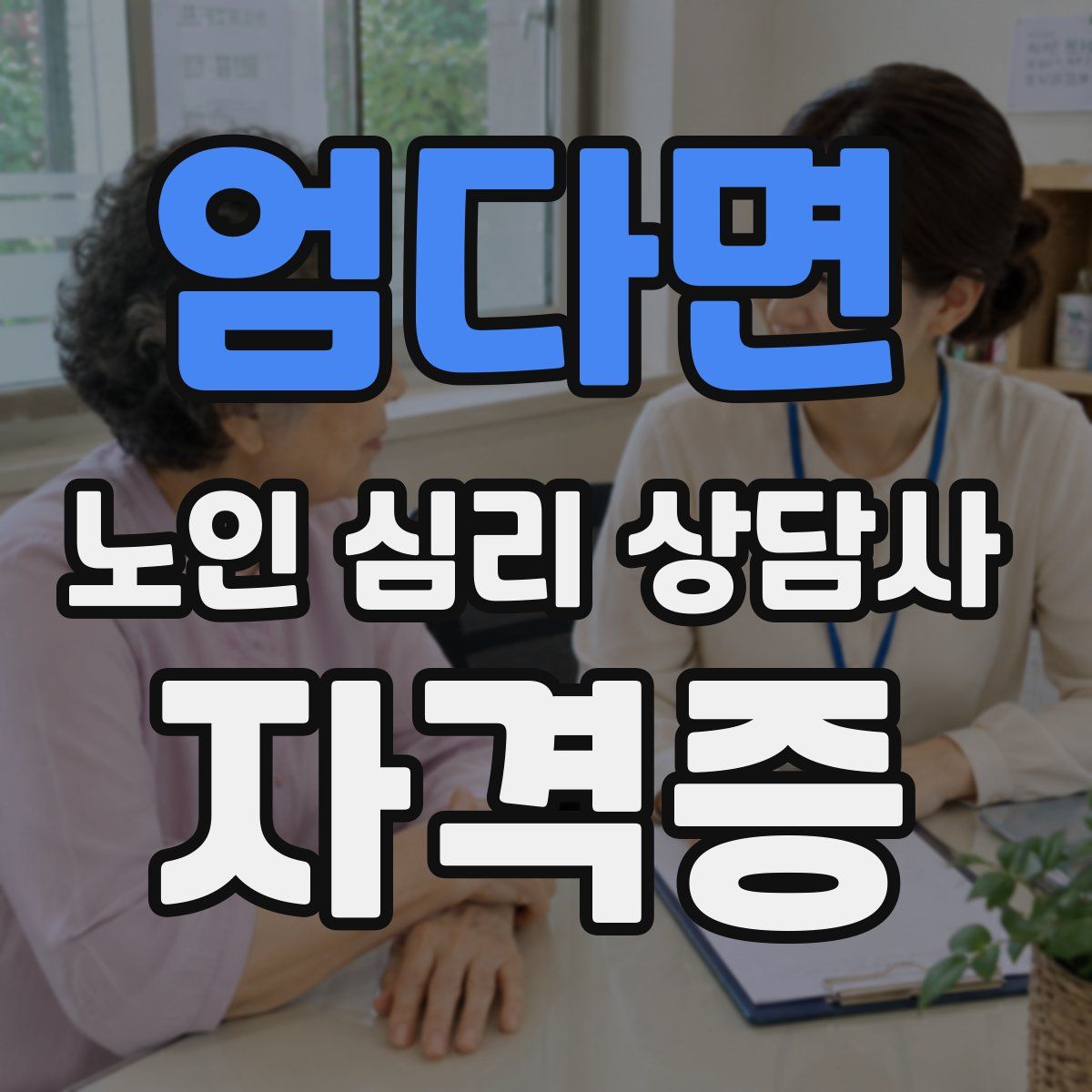 엄다면 노인 심리 상담사 자격증