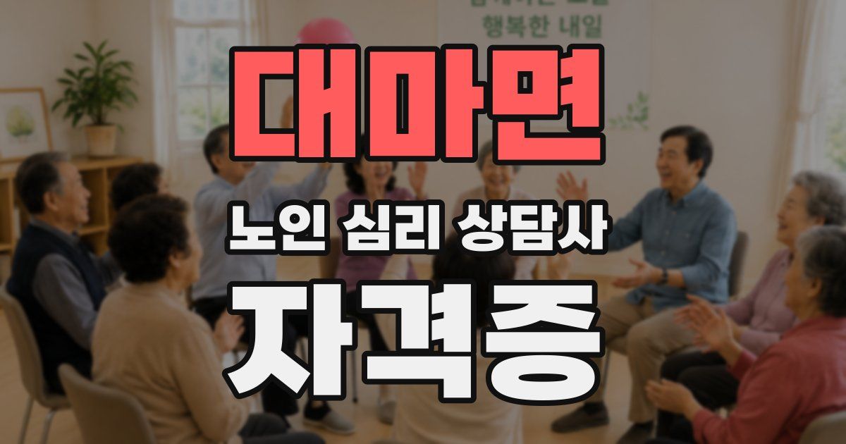 대마면 노인 심리 상담사 자격증