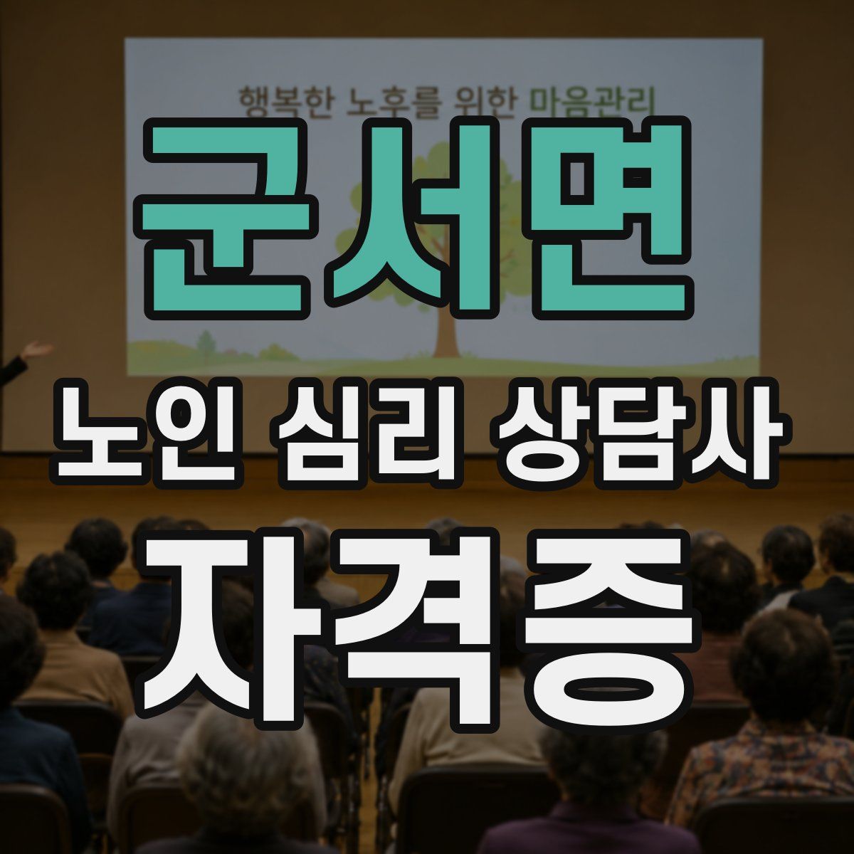 군서면 노인 심리 상담사 자격증