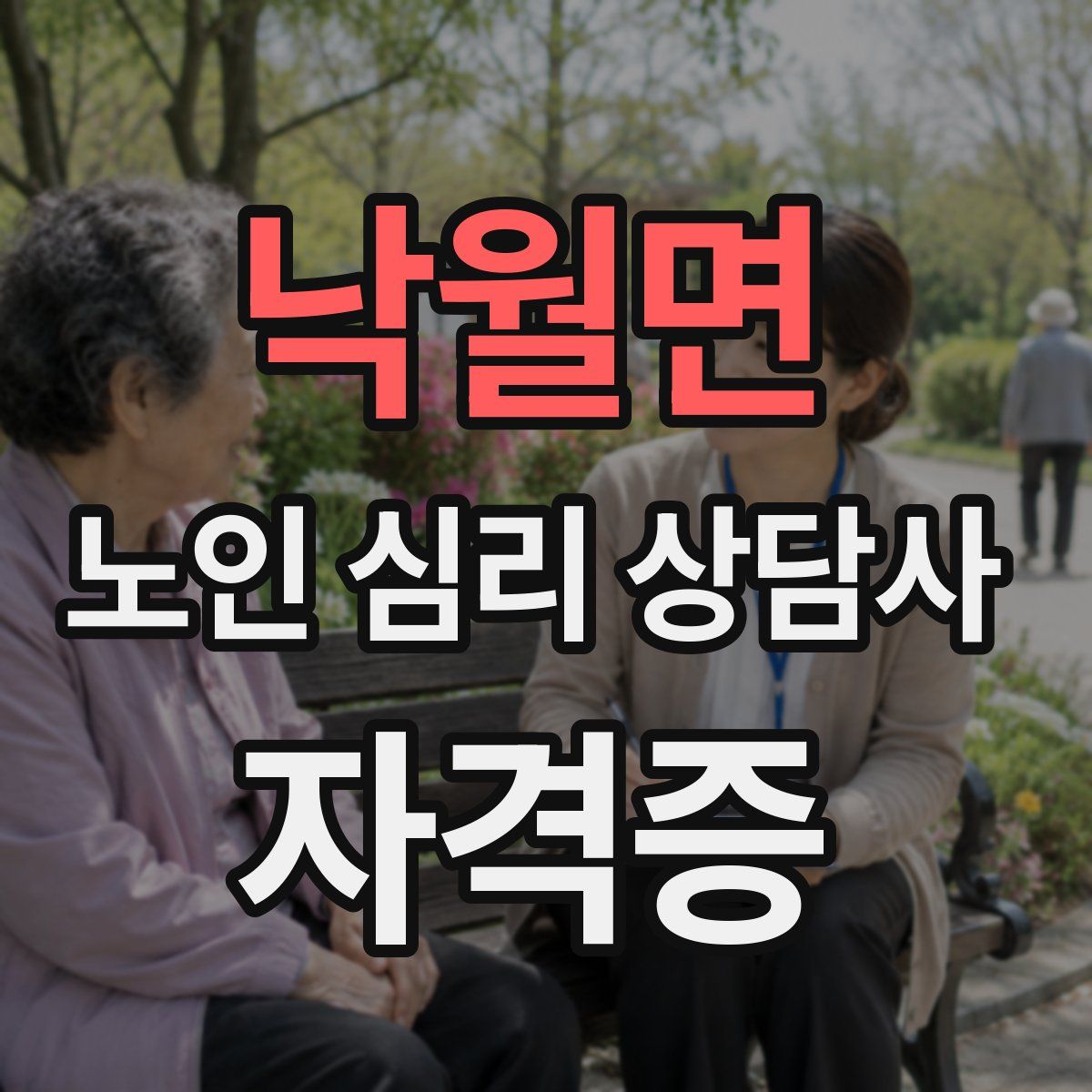 낙월면 노인 심리 상담사 자격증