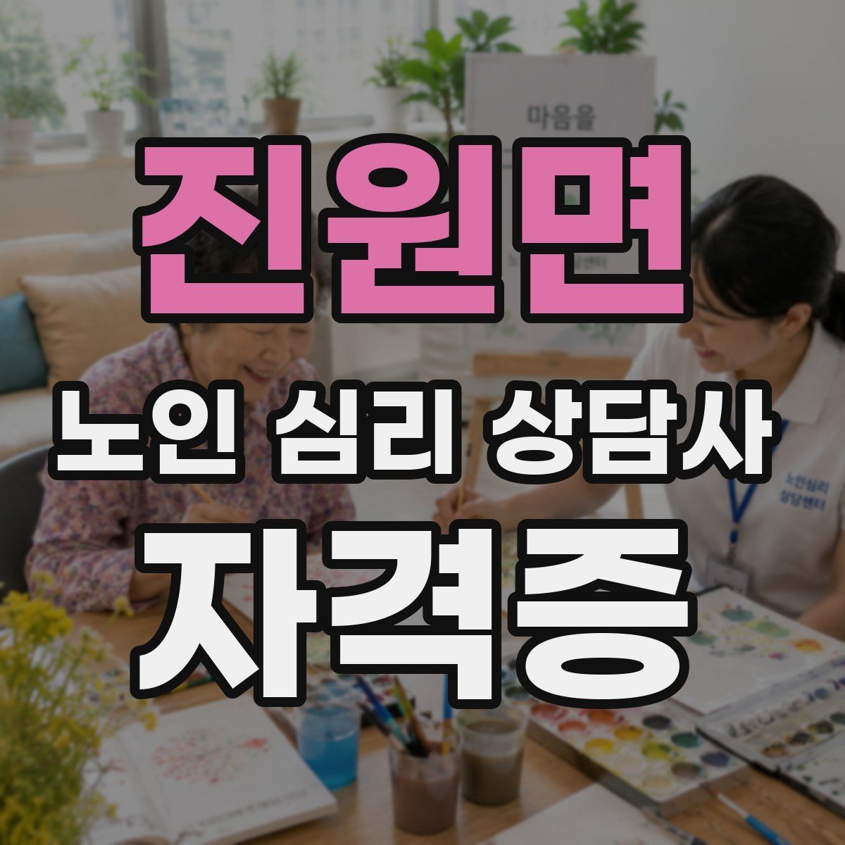 진원면 노인 심리 상담사 자격증