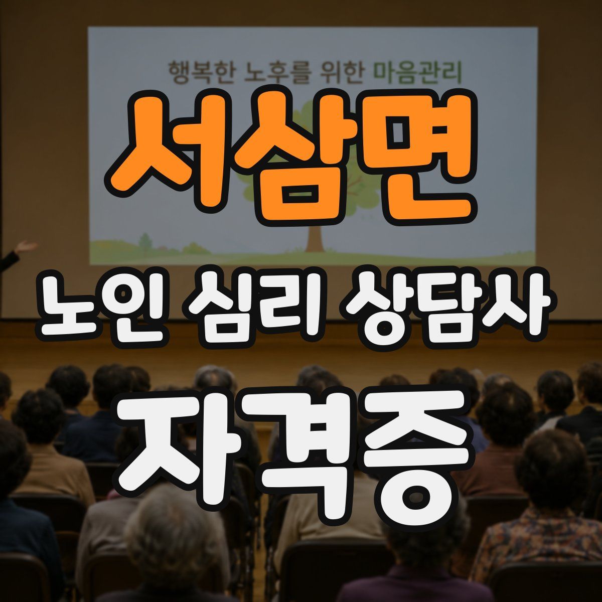 서삼면 노인 심리 상담사 자격증