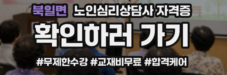 북일면 노인 심리 상담사 자격증