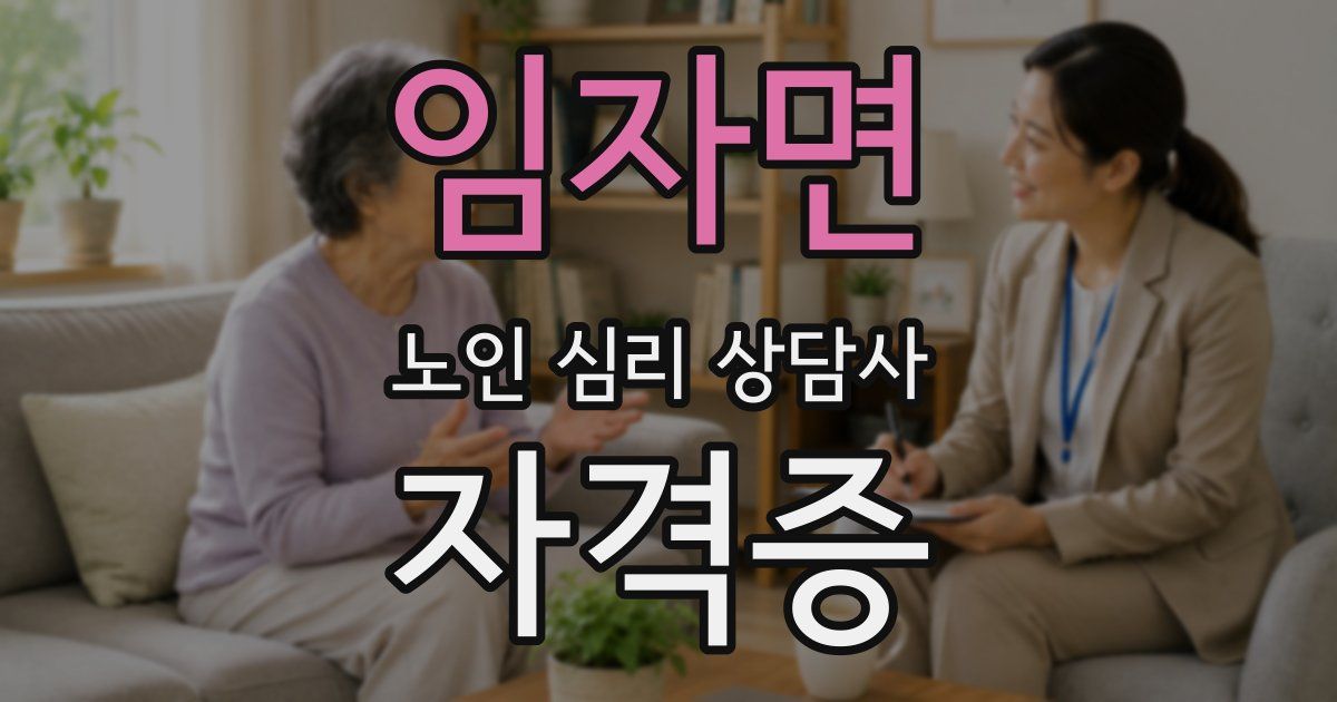 임자면 노인 심리 상담사 자격증