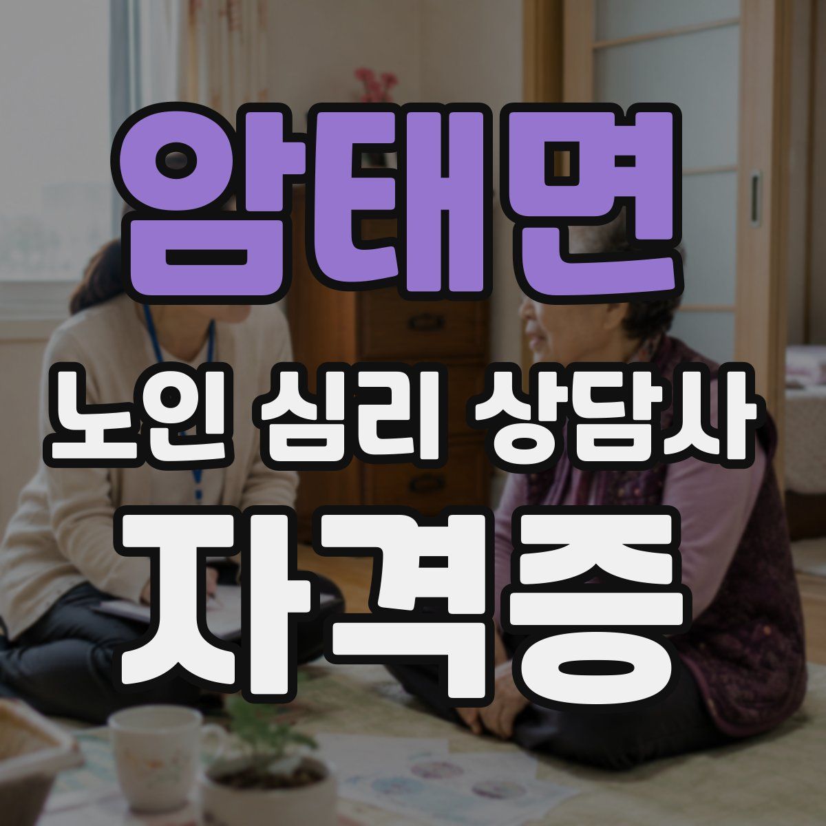 암태면 노인 심리 상담사 자격증