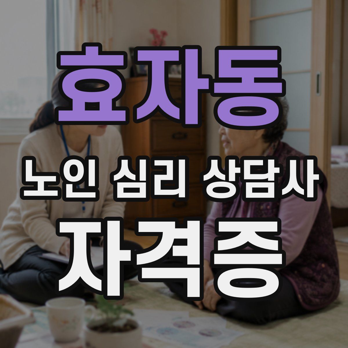 효자동 노인 심리 상담사 자격증