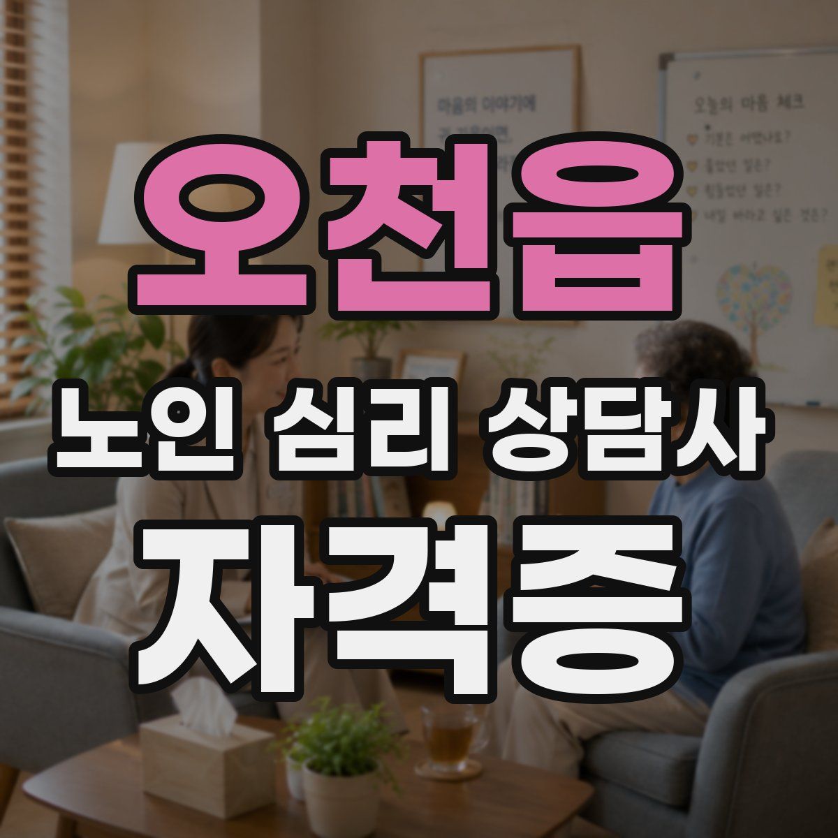 오천읍 노인 심리 상담사 자격증