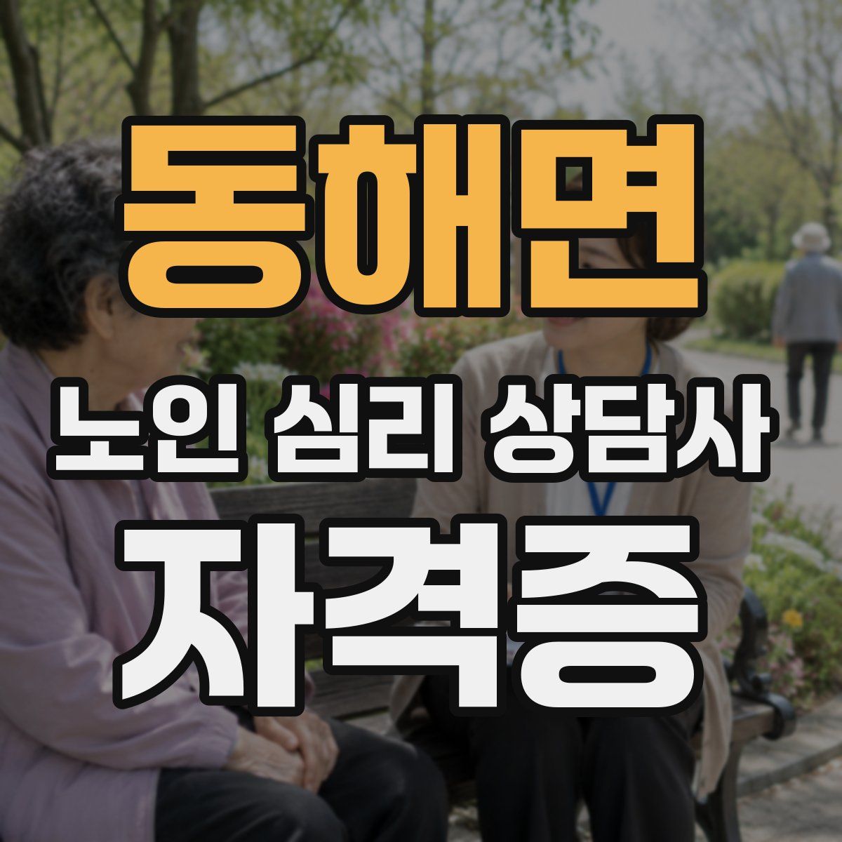 동해면 노인 심리 상담사 자격증
