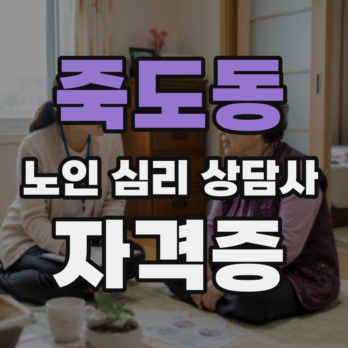 죽도동 노인 심리 상담사 자격증