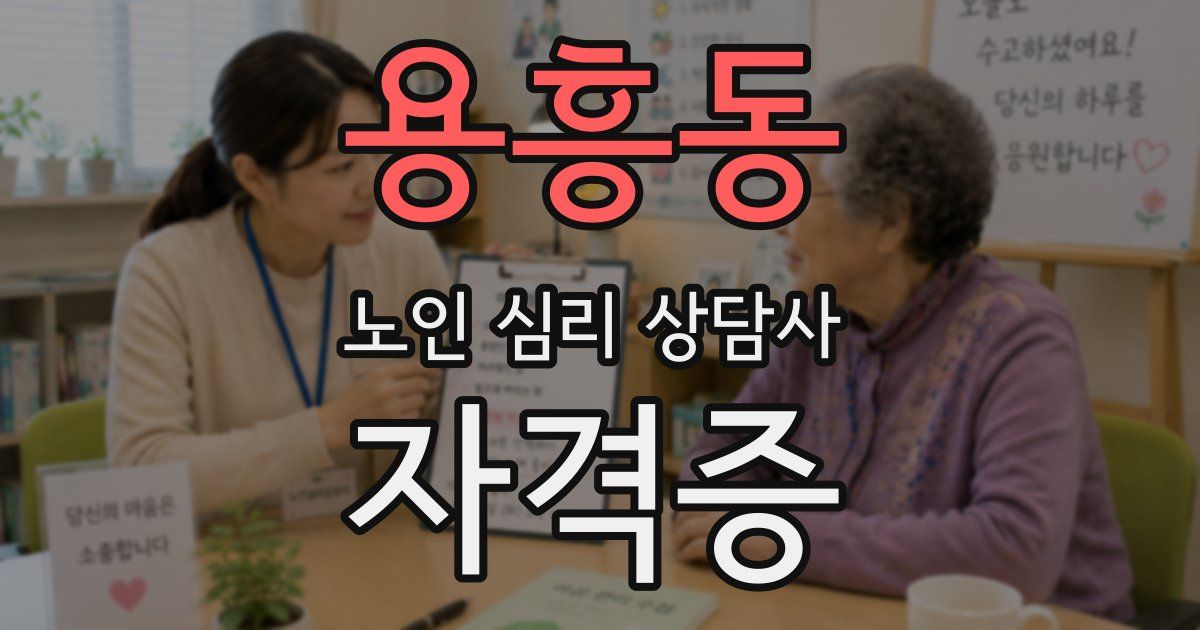 용흥동 노인 심리 상담사 자격증