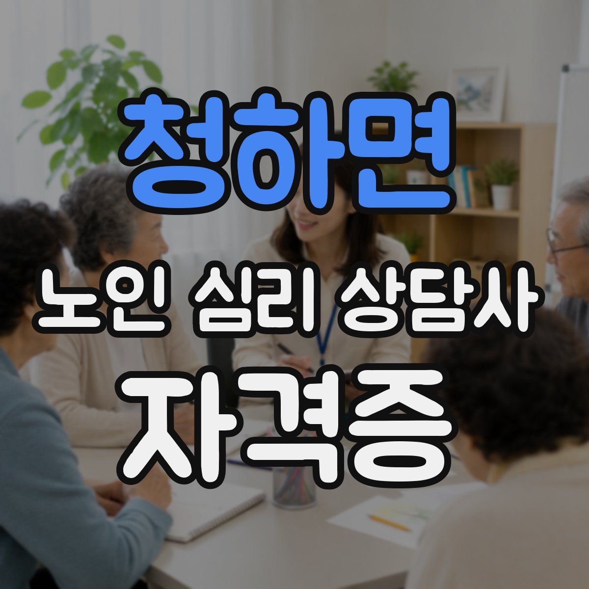 청하면 노인 심리 상담사 자격증