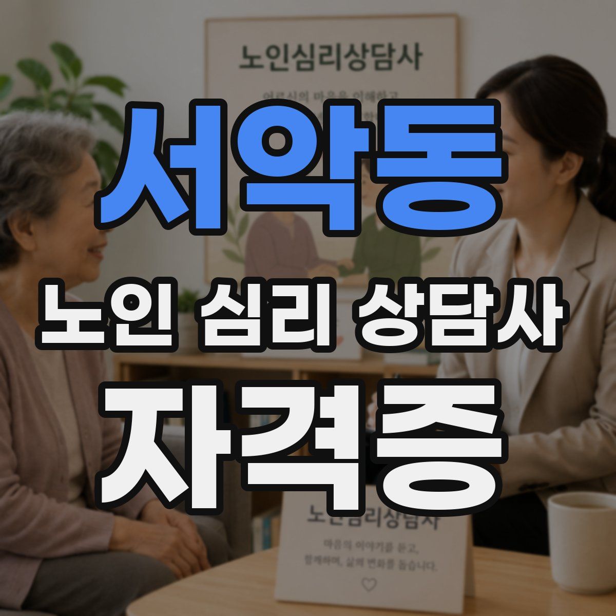 서악동 노인 심리 상담사 자격증