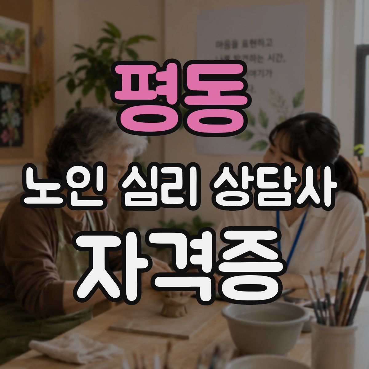 평동 노인 심리 상담사 자격증