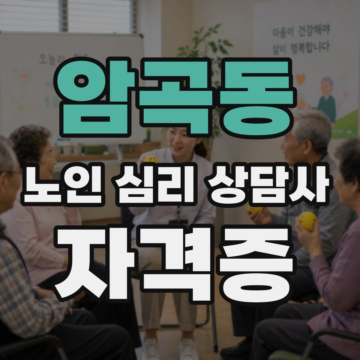 암곡동 노인 심리 상담사 자격증