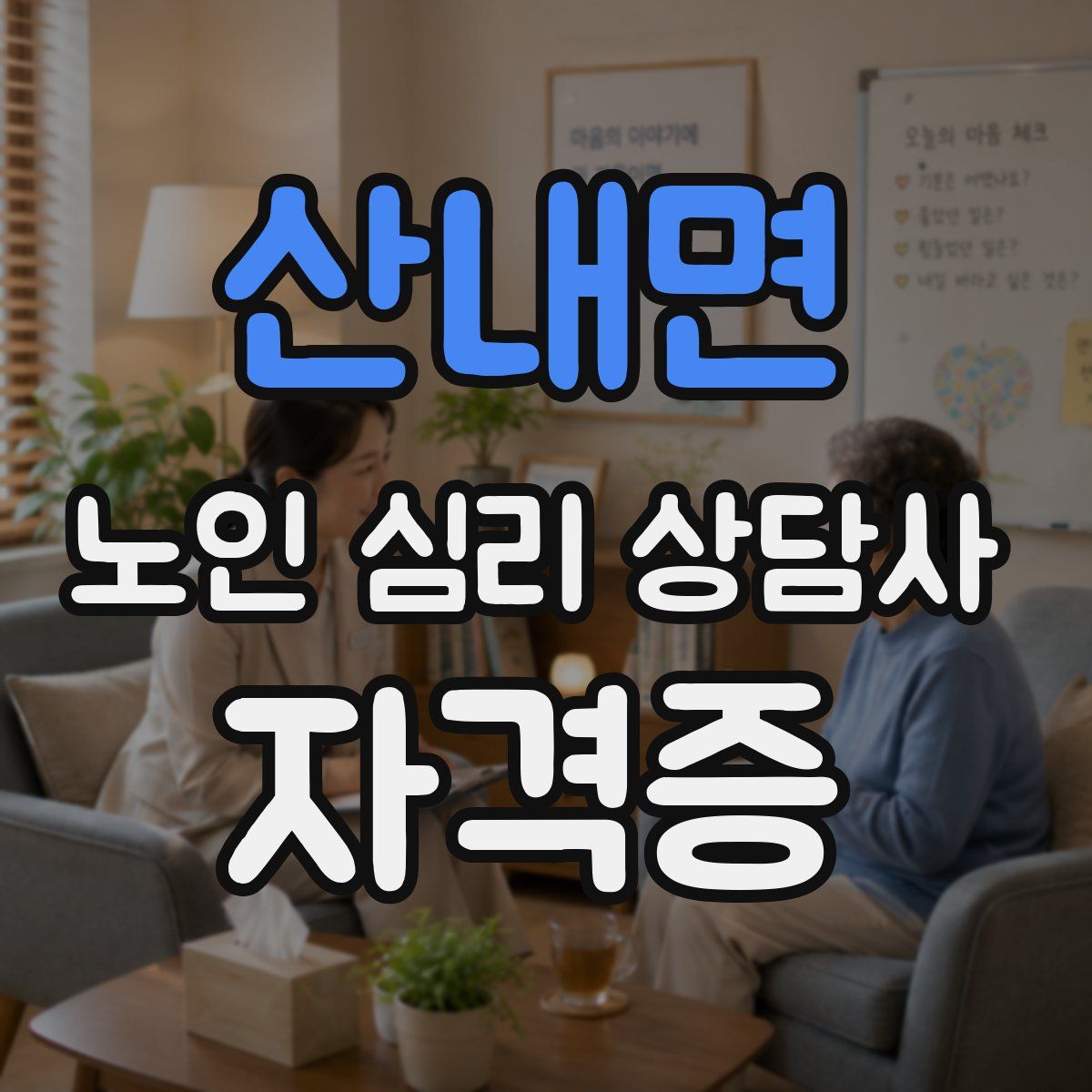 산내면 노인 심리 상담사 자격증